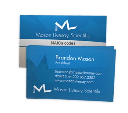 Mason Livesay Scientific business cards