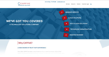 CapFive's responsive website